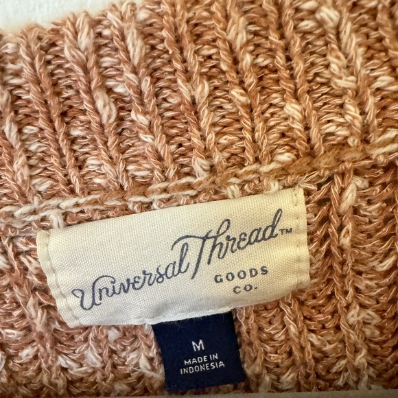 Universal Thread Pink + White Grainy Pull Over Sweater Size Medium - Picture 5 of 6